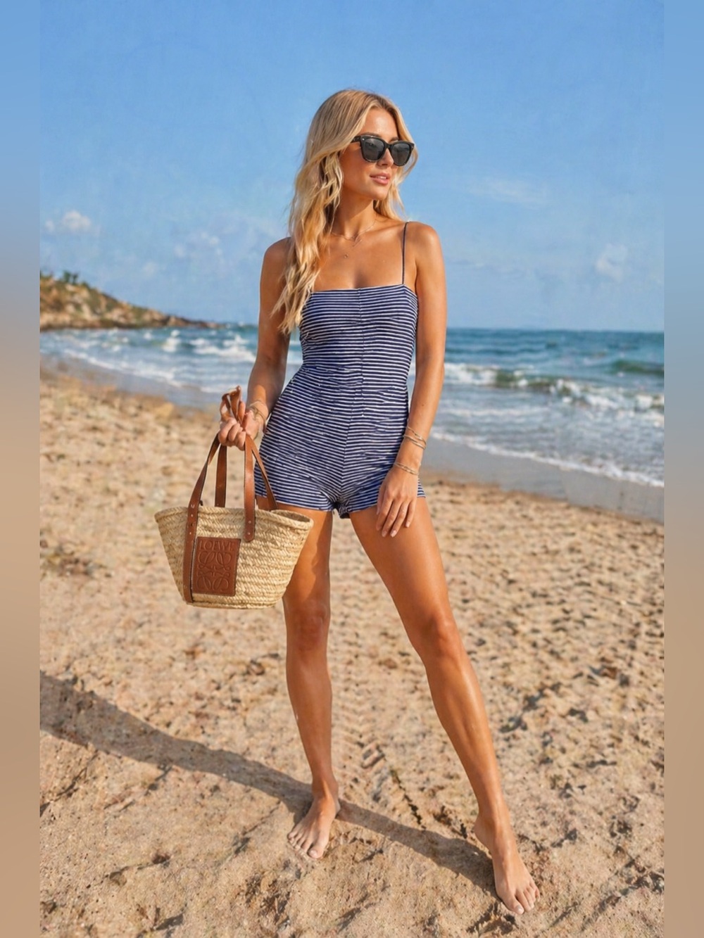 ZARA striped romper